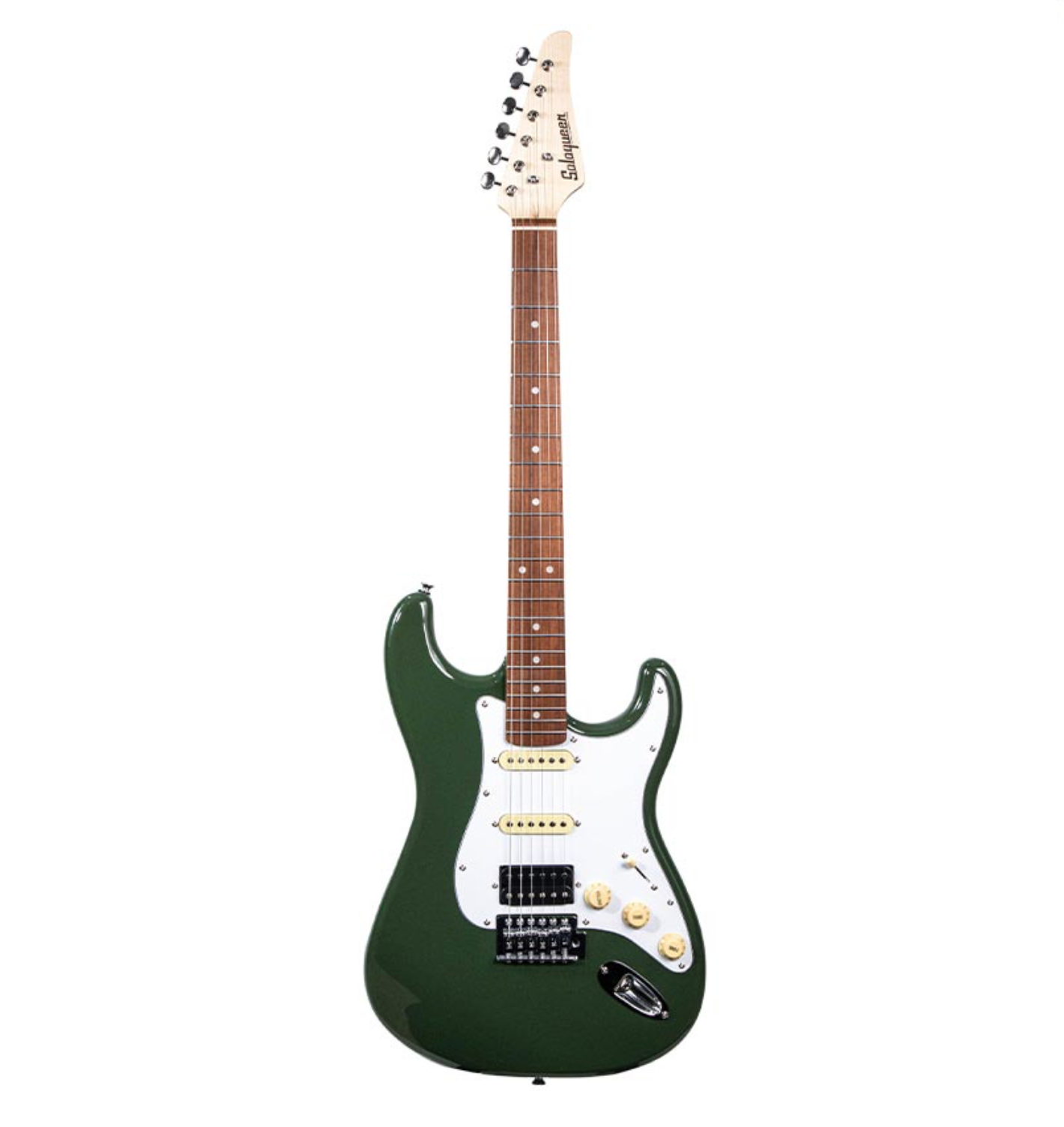 Soloqueen Stratocaster HSS Pau Ferro FB Olive Green