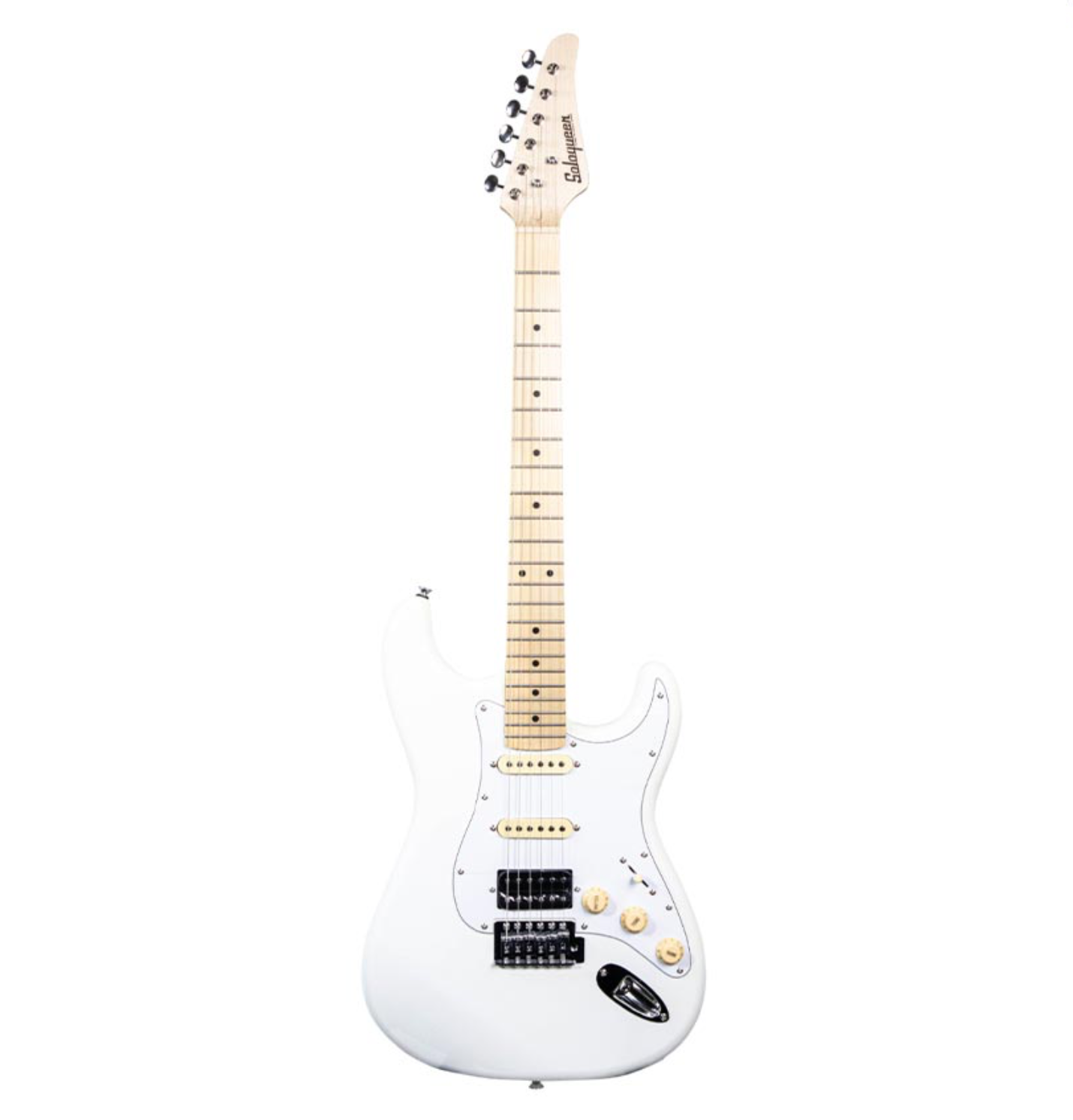 Soloqueen Stratocaster HSS Maple FB White
