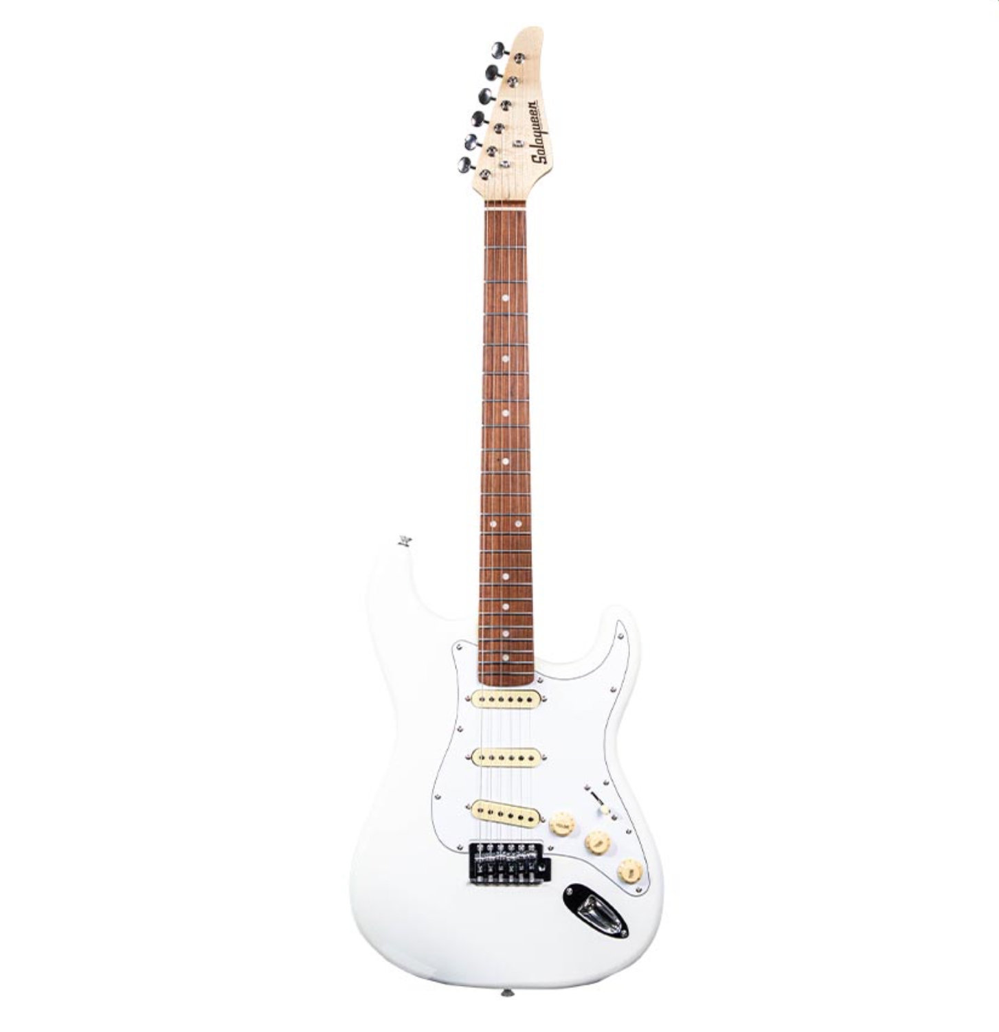Soloqueen Stratocaster SSS Pau Ferro FB White