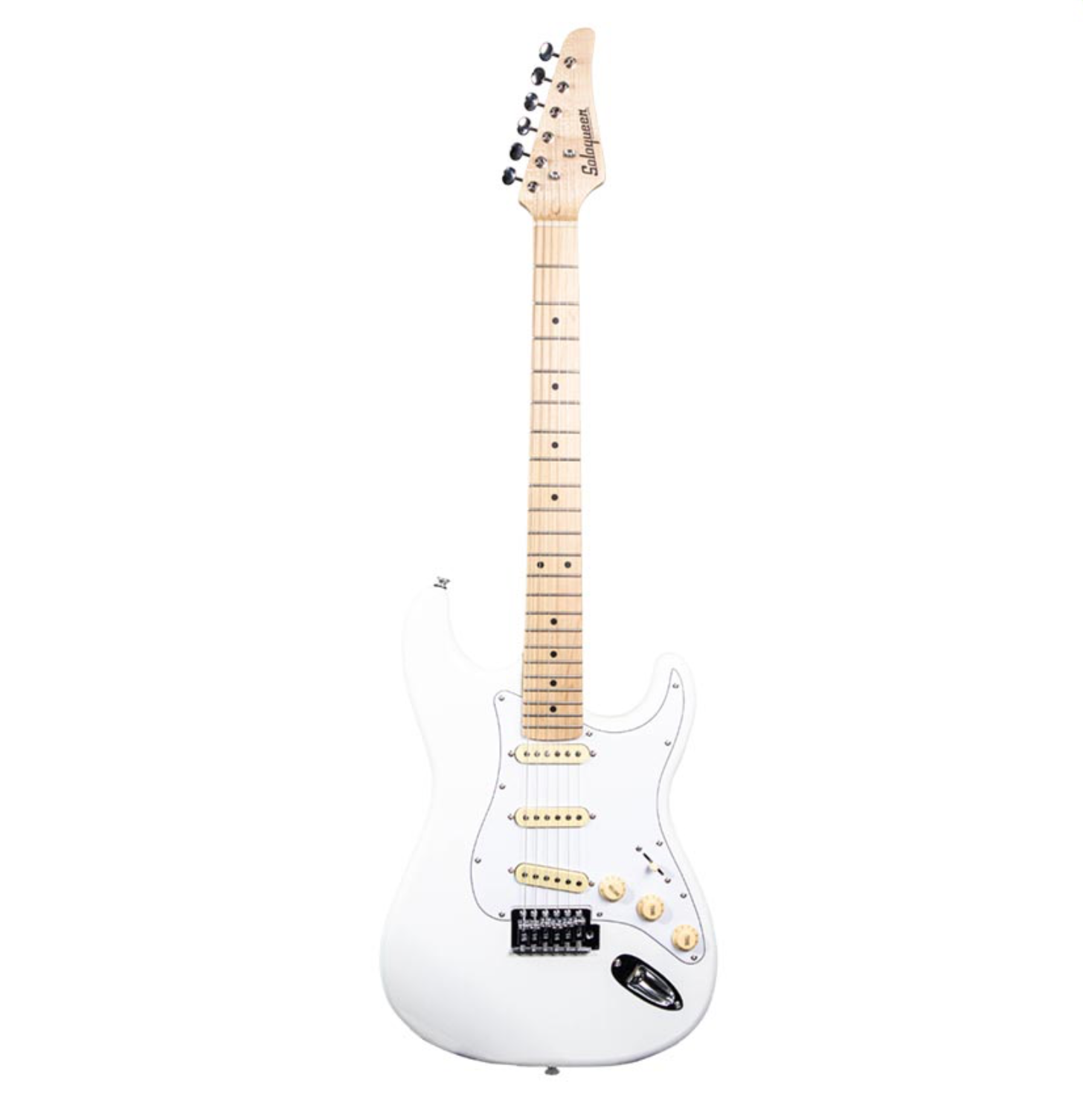 Soloqueen Stratocaster SSS Maple FB White