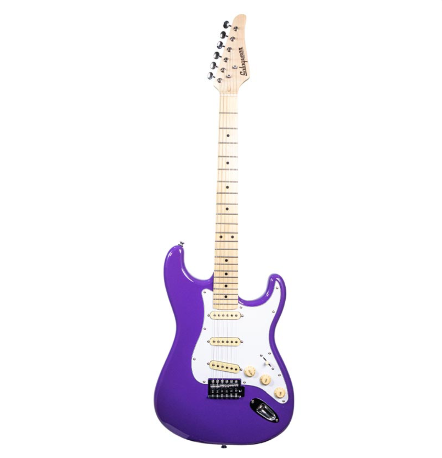 Soloqueen Stratocaster SSS Maple FB Lilac Purple