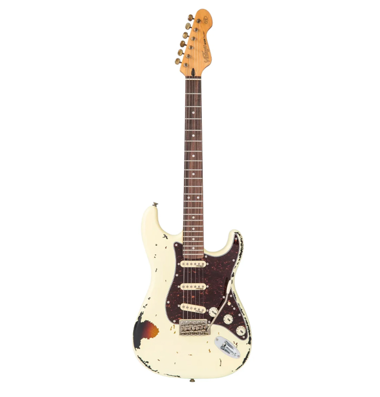 Vintage V6 ICON Series [Distressed White Over Sunburst]