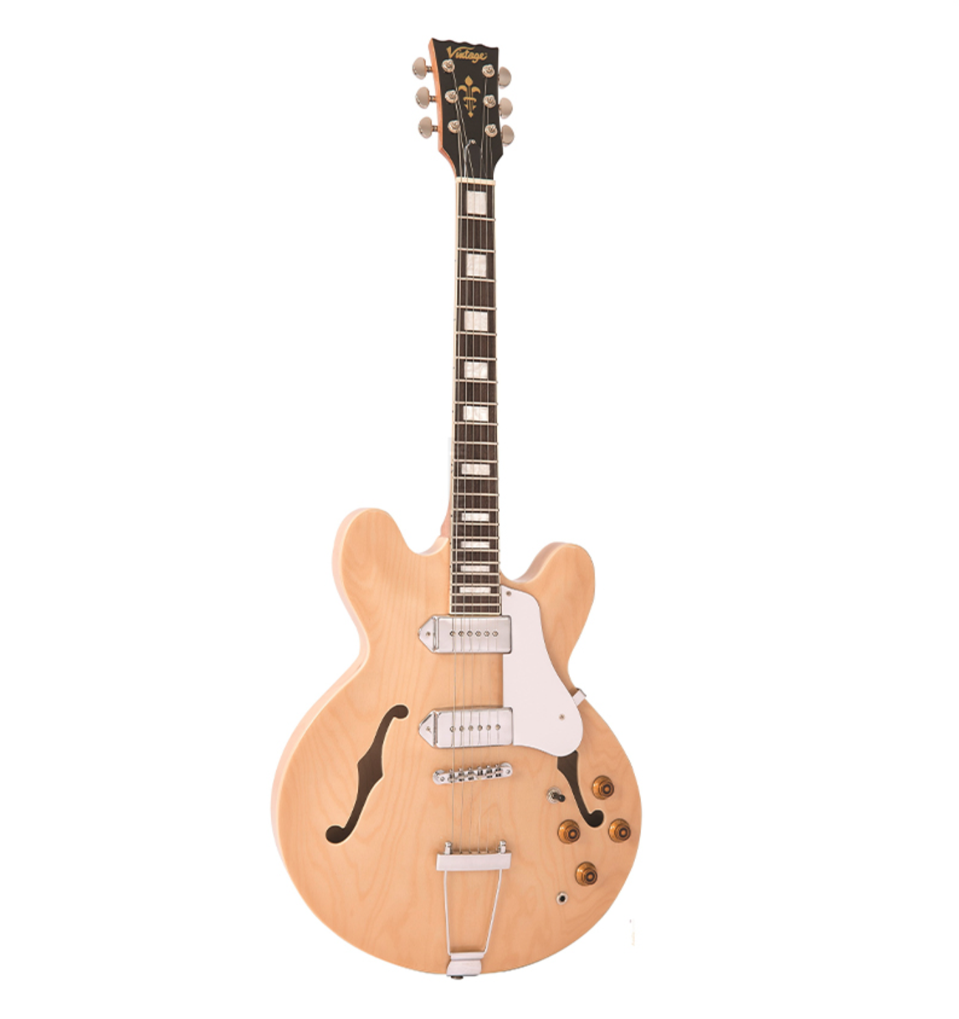 Vintage VSA500P ReIssued Semi Acoustic Guitar [Natural Maple]