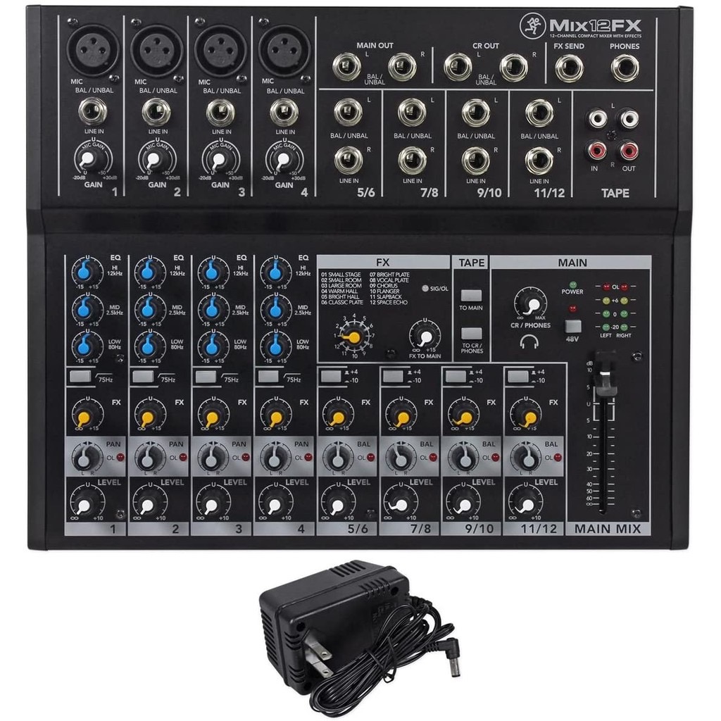 Mackie MIX12FX มิกเซอร์ 12 แชลแนล สำหรับบันทึกและมิกซ์เสียง